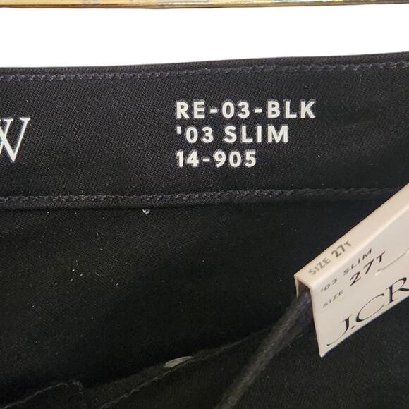 NWT J. Crew Tall Slim Jean Black 27T - Picture 4 of 7